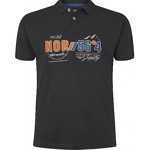 North 56°4 Polo Shirt With Embrodery Black